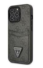 Telefoniümbris Guess GUHCP13LP4TPK 4G Triangle Logo Cardslot, Apple iPhone 13 Pro, must