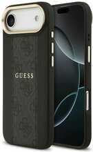 Telefoniümbris Guess GUHMP17MPG4SEMCK, iPhone 17 Air, MagSafe, must, PU 4G ribaga