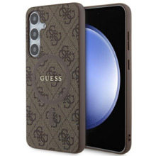 Telefoniümbris Guess GUHMS24MG4GFRW 4G Collection Leather Metal Logo MagSafe, Samsung Galaxy S24 Plus, pruun