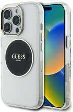 Telefoniümbris Guess IML Metal Colored Circle Classic Logo MagSafe, Apple iPhone 16 Pro Max, must
