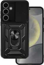 Telefoniümbris Slide Camera Armor, Samsung Galaxy S24 Plus, must, Topt