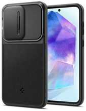 Telefoniümbris Spigen Optik Armor ACS07535, Samsung Galaxy A55 5G, must