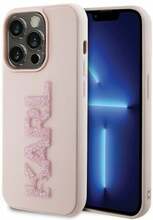 Telefoniümbris Karl Lagerfeld KLHCP15X3DMBKCP 3D Rubber Glitter Logo, Apple iPhone 15 Pro Max, roosa