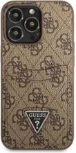 Telefoniümbris Guess 4G Triangle Logo Cardslot GUHCP13LP4TPW, Apple iPhone 13 Pro, pruun