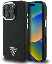 Telefoniümbris Guess Grained Triangle MagSafe GUHMP16LPGTSPSK, Apple iPhone 16 Pro, must