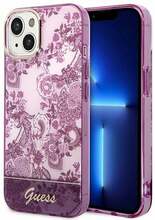 Telefoniümbris Guess GUHCP14MHGPLHF Porcelain Collection, Apple iPhone 14 Plus, roosa/fuksia