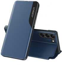 Hurtel Eco Leather View ümbris, Samsung S24+, sinine