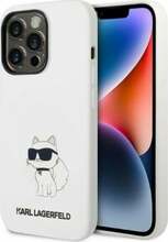 Telefoniümbris Karl Lagerfeld Silicone Choupette KLHCP14XSNCHBCH, Apple iPhone 14 Pro Max, valge