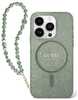 Guess IML Glitter With Pearl Strap, Apple iPhone 16 Pro Max, roheline