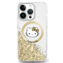 Telefoniümbris Hello Kitty HKHMP16XLGDIH Liquid Glitter Fever MagSafe, Apple iPhone 16 Pro Max, kuldne