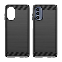 Hurtel Carbon painduv silikoonümbris, Motorola Moto G62 5G, must