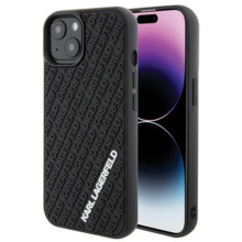 Telefoniümbris Karl Lagerfeld 3D Rubber Multi Logo KLHCP15S3DMKRLK, Apple iPhone 15, must