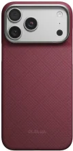 Pitaka Edge Argyle MagSafe ümbris, iPhone 18 Pro Max/17 Pro Max, bordo