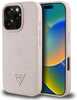 Telefoniümbris Guess Grained Hot Stamp Peony Triangle Logo MagSafe, Apple iPhone 16 Pro, roosa