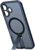 Telefoniümbris Torras Pstand Spin Case, Apple iPhone 16 Plus, must