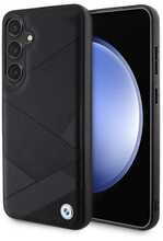 Telefoniümbris BMW BMHCS24M23RCGPK Signature Leather Crossing Lines Pattern, Samsung Galaxy S24 Plus, must