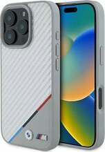 Telefoniümbris BMW M Carbon Tricolor Line MagSafe, Apple iPhone 16 Pro, hall