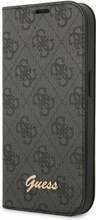 Telefoniümbris Guess GUBKP14XHG4SHK 4G Metal Camera Outline Book Case, Apple iPhone 14 Pro Max, must