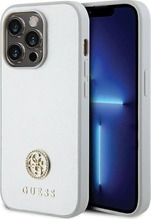 Telefoniümbris Guess GUHCP15LPS4DGPS Strass Metal Logo, Apple iPhone 15 Pro, hõbedane