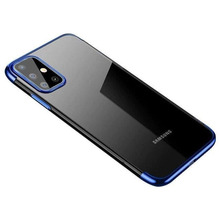 Telefoniümbris Hurtel Clear Color Gel TPU Electroplating frame, Samsung Galaxy A72 4G, sinine