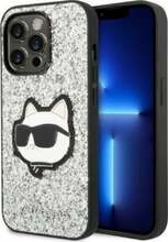 Telefoniümbris Karl Lagerfeld Glitter Choupette Patch KLHCP14XG2CPS, Apple iPhone 14 Pro Max, hõbedane