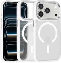 Liavec Cloudy Case with Metal Camera Frame, iPhone 18 Pro Max/17 Pro Max, valge, Camera Control Button