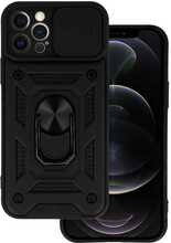 Slide Camera Armor ümbris, Apple iPhone 12 Pro, must, Topt