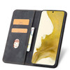 Telefoniümbris Magnet Fancy, Samsung Galaxy S23+, flip cover wallet stand, must