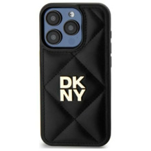 Telefoniümbris DKNY DKHCP15SPQDSLK, Apple iPhone 15, must Quilted Stack Logo