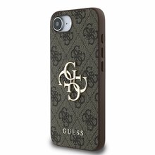 Telefoniümbris Guess PU 4G Metal Logo, Apple iPhone 16e, pruun