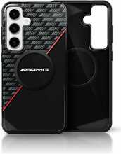 Telefoniümbris Mercedes AMG Double Layer Rhombs MagSafe AMHMS25M24HRDKR, Samsung Galaxy S25+, must/punane
