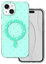 TFO Bubble Dots Mag ümbris, Apple iPhone 15, MagSafe, roheline