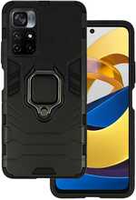 TOPT Ring Armor ümbris, Xiaomi Redmi Note 11 5G/Note 11S 5G/Poco M4 Pro 5G, must