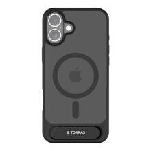 Telefoniümbris Torras Pstand Series, Apple iPhone 16 Plus, must