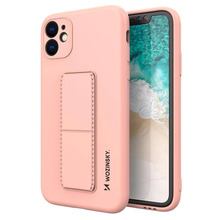 Wozinsky Kickstand silikoonümbris, Apple iPhone 11 Pro, roosa