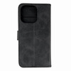 Nahast raamatuümbris Hurtel, Apple iPhone 16 Pro Max, must