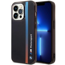 Telefoniümbris BMW IML Tricolor Stripe BMHCP14L22HVGV, Apple iPhone 14 Pro, must