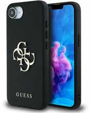 Telefoniümbris Guess GUHCPSE4PGT4MBK PU Grained 4G Metal Logo, Apple iPhone 16e, must