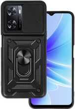 Telefoniümbris Slide Camera Armor TOPT, Oppo A57, must