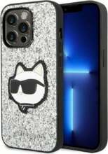 Telefoniümbris Karl Lagerfeld Glitter Choupette Patch KLHCP14LG2CPS, Apple iPhone 14 Pro, hõbedane