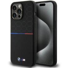 Telefoniümbris BMW M Silicone Pattern MagSafe, Apple iPhone 15 Pro Max, must