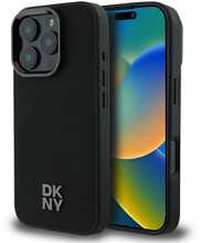 DKNY PU Leather Stack Logo Magsafe, Apple iPhone 16 Pro Max, must