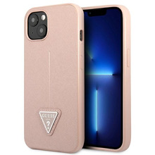 Telefoniümbris Guess GUHCP13SPSATLP Saffiano Triangle Logo, Apple iPhone 13 mini, roosa