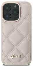 Telefoniümbris Guess GUHCP16SPSQSQSP Quilted Metal Logo, Apple iPhone 16, roosa