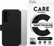Telefoniümbris Panzer Glass CARE Feature Case Tango 2in1 Wallet, Samsung Galaxy S25, must