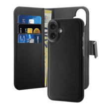 Telefoniümbris Puro Wallet Detachable MagSafe 2in1, Apple iPhone 16 Plus, must