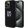 DKNY Liquid Silicone Metal Logo ümbris, Apple iPhone 15 Pro Max, must