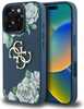 Telefoniümbris Guess Grained Roses Big 4G logo, Apple iPhone 16 Pro Max, sinine