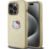 Hello Kitty Leather Kitty Head MagSafe ümbris HKHMP14XPGHCKD, Apple iPhone 14 Pro Max, kuldne