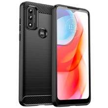 Telefoniümbris Carbon Flexible Sleeve, Motorola Moto G Play 2022, must
